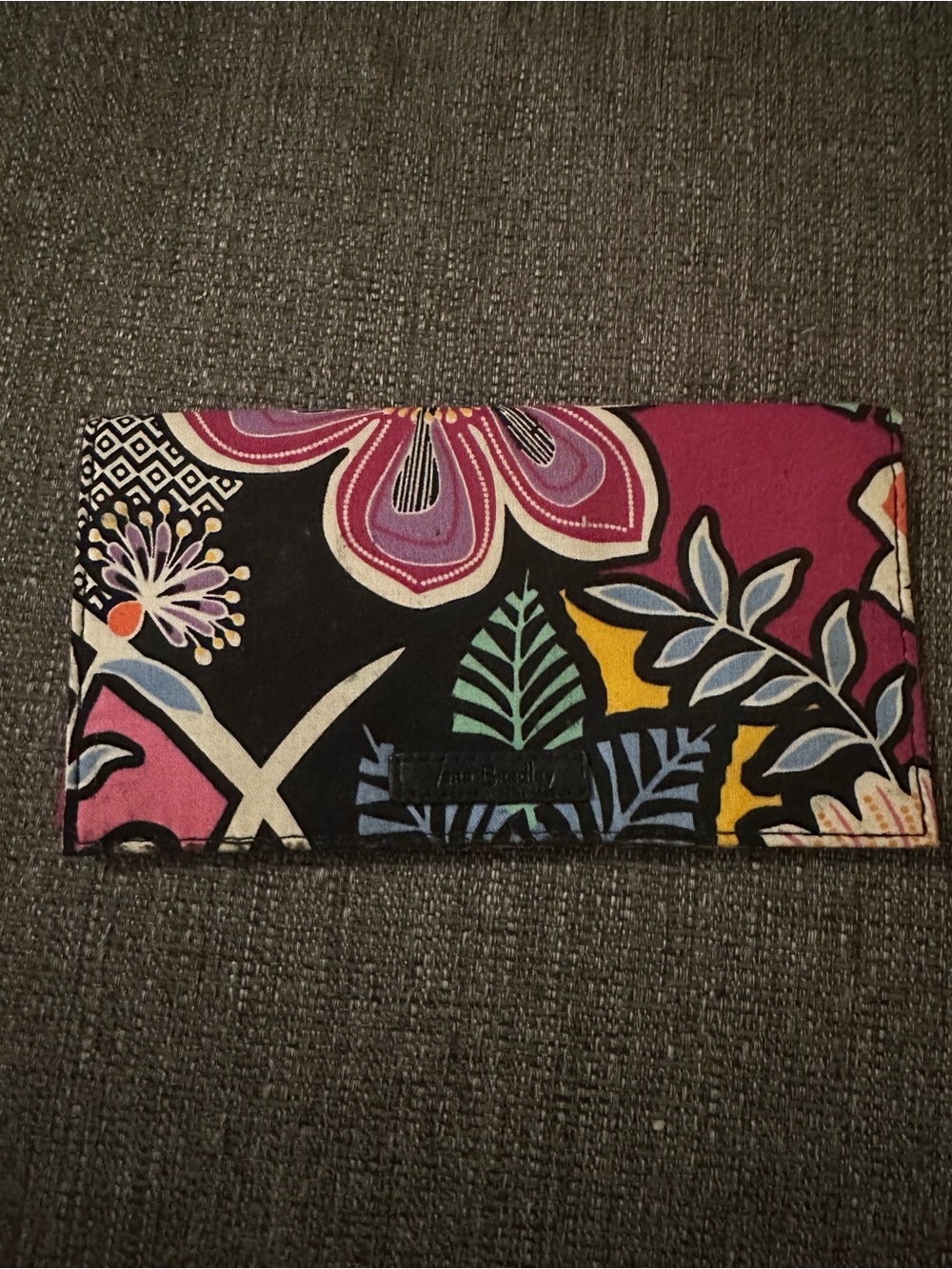 Vera Bradley Floral Print Checkbook cover Wallet kauiau floral plush EUC